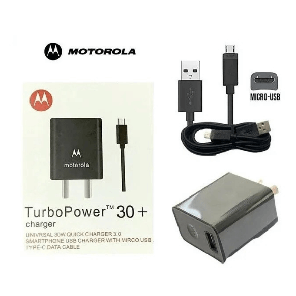 Cargador Motorola Micro USB 30w Turbo Power
